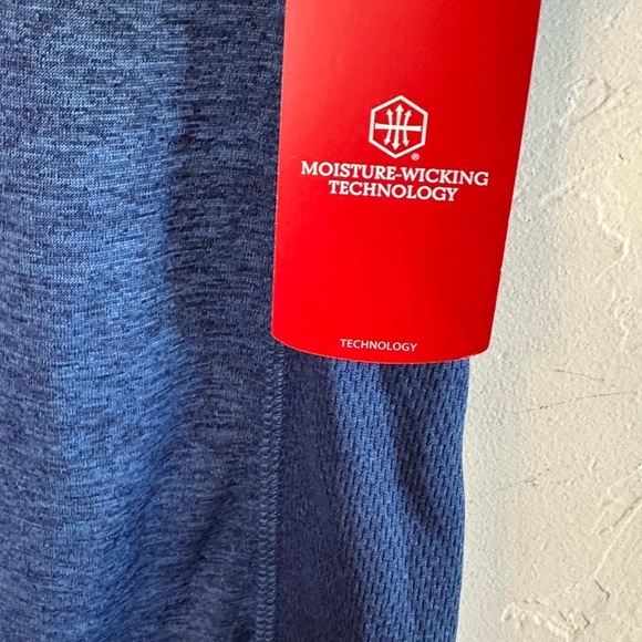 NWT BCG Men’s Blue Athletic Moisture Wick Crew Neck Shirt Sz L - Picture 3 of 8